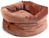 Designed by Lotte Fluco, Katzenkorb, Samt, pink, 45x45x35 cm