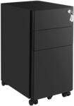 SONGMICS Rollcontainer, Aktenschrank, B&uuml;roschrank mit Rollen, Schreibtisch,