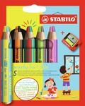 STABILO - Duo Buntstift, Wasserfarbe & Wachsmalkreide - woody 3 in 1 duo -