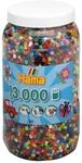 Hama Perlen 211-68 B&uuml;gelperlen XXL Dose mit ca. 13.000 bunten Midi Bastelperlen mit
