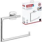 tesa ELEGAANT Handtuchring, verchromt - Handtuchhalter-Ring eckig - zur