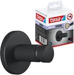 tesa MOON BLACK Handtuchhaken, matt schwarz, f&uuml;r Bad & WC - f&uuml;r B&auml;der im