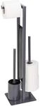 WENKO Stand WC-Garnitur Mod. Rivalta freistehend mit Toilettenpapier- und