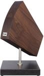 KAI drehbarer Messerblock 360&deg; aus Walnuss mit Granitboden - Premium Holz - Platz