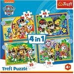 PAW Patrol, 4 in 1 Puzzle (Kinderpuzzle)