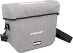 FISCHER Lenkertasche Plus Cita, Fahrradtasche, wasserdicht, grau, Volumen 7 Liter