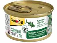 GimCat Superfood ShinyCat Duo Thunfisch mit Zucchini - Katzenfutter mit saftigem