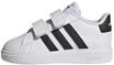 adidas Unisex Baby Grand Court Lifestyle Hook and Loop Shoes, Cloud White / Core