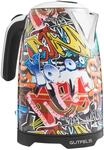 GUTFELS Wasserkocher Bunt WATER 3010 G &ndash; Graffiti-Style Design, 1,7 Liter,...