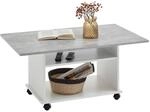 FMD furniture Couchtisch Wohnzimmertisch Sofatisch Wei&szlig;/Beton LA BxHxT ca. 100 x 60