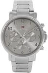 Tommy Hilfiger Multi Zifferblatt Quarz Uhr f&uuml;r Herren mit Silbernes Edelstahlarmband