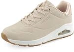 Skechers Damen UNO Shimmer Away Wedge Slip-on Fashion Sneakers Sneaker, Natural