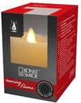 Konstsmide LED Echtwachskerze cremewei&szlig;, 3D Flamme und geschmolzener Kante,...
