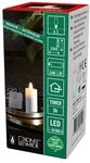Konstsmide LED Kerze mit 3D Flamme cremewei&szlig;, 5H Timer, 1 warm wei&szlig;e Diode,