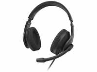 Hama Headset mit Mikrofon (kabelgebundene Kopfhörer 3,5mm Klinkenanschluss,...