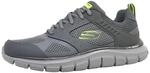 Skechers Herren Track - Syntac Sneakers,Sports Shoes, Grau, 41 EU