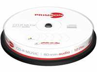 PRIMEON CD-R 80Min/AUDIO Cakebox (10 Disc), photo-on-disc Surface, Inkjet...