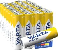 VARTA Batterien AA, 30 St&uuml;ck, Energy, Alkaline, 1,5V, Verpackung zu 80% recycelt,