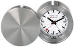 Mondaine - Wecker MSM.64410 Tischuhr 50mm - Bahnhofsuhr aus Messing geh&auml;rtetes