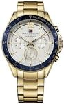 Tommy Hilfiger Herren 48mm Multifunktions-Quarz-Uhr - Armband aus Gold-Edelstahl,