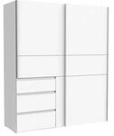 FORTE WINN 2 Schrank, wei&szlig;er Kleiderschrank, Schlafzimmerschrank,
