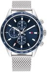 Tommy Hilfiger Multi Zifferblatt Quarz Uhr f&uuml;r Herren mit Silbernes