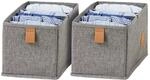 LOVE IT STORE IT Premium Schubladen Organizer 2-teilig - Aufbewahrungskorb aus Leinen