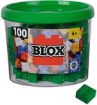 Simba 104114532 - Blox, 100 gr&uuml;ne Bausteine f&uuml;r Kinder ab 3 Jahren, 4er Steine, in