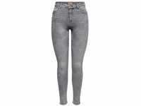 ONLY Damen Onlpower Mid Push Up Sk Azg937 Noos Jeans, Grey Denim, M EU