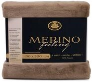 G&ouml;zze - Gem&uuml;tliche Kuscheldecke, Merino Feeling, Wendbar, Hohe Dichte 600 g/m&sup2;,