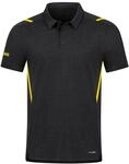 JAKO Herren Poloshirt Challenge, Schwarz-Meliert/Citro, M