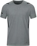 JAKO Herren T-Shirt Challenge, Steingrau-Meliert/Schwarz, XXL