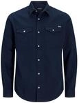 JACK & JONES Herren Jjesheridan Shirt L/S Noos Jeanshemd, Dark Navy, S EU