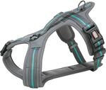 Trixie Fusion Reisegeschirr, Graphit/Ozean, M-L: 61-75 cm/30 mm, Nylon