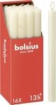 Bolsius - Rustik Stabkerzen - Elfenbein - 16 St&uuml;ck - 27 x 2.3 cm - L&auml;nge Brenndauer