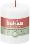 BOLSIUS Stumpenkerze Wolkenwei&szlig; &Oslash;68 mm - H&ouml;he 8 cm - Wei&szlig; - 35 Brennstunden