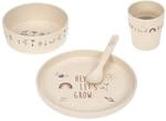 L&Auml;SSIG Kindergeschirr Set (Teller, Becher, Sch&auml;lchen, L&ouml;ffel) ohne Melamin,
