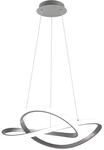 Reality Leuchten LED Pendelleuchte Course R32051407, Metall Nickel matt, inkl. 27.5