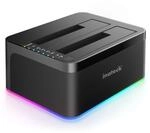 Inateck RGB Festplatten Dockingstation USB 3.0 mit Offline-Klonfunktion, f&uuml;r...