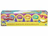 Play-Doh Fröhliche Farben Knetpack, 5er-Pack Knete mit 3 Emoji-Dosen für...