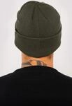 Alpha Industries 3D Beanie Strickm&uuml;tze aus Acryl f&uuml;r Herren Dark Green