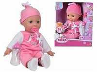 Simba 105140489 - Laura Puppe Babysprache, 38cm Weichkörperpuppe mit...