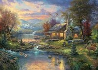 Thomas Kinkade, Nature' Paradise, 500 Teile Puzzle in einer Nostalgiedose