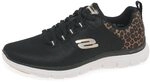 Skechers Flex Appeal 4.0, Damen Sneakers, Schwarz, 40 EU