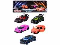 Majorette - Spielzeugauto-Set Light Racer – 5 Verschiedene Metallautos (je...