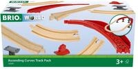 BRIO World 33995 Schienenpaket Berg und Tal - 16-teiliges Schienenpaket mit vielen
