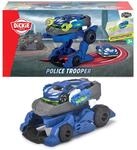 Dickie Toys - Polizei Trooper (12 cm) - 2 in 1 Roboter-Polizeiauto f&uuml;r Kinder...