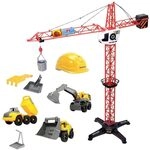 Dickie Toys-Volvo Baustellen-Spielzeug (9-teiliges Set)-f&uuml;r Kinder ab 3...