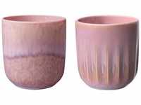 like. by Villeroy & Boch - Perlemor Coral, Becher Set 2Tlg, Pottery Look