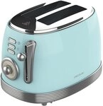 Cecotec Toaster Toast&Taste 800 Vintage Light Blue, 850 W, Doppelte Extra breite